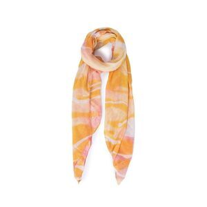Pieces Polyester Scarf with Fringed Edges Women Orange Scarves